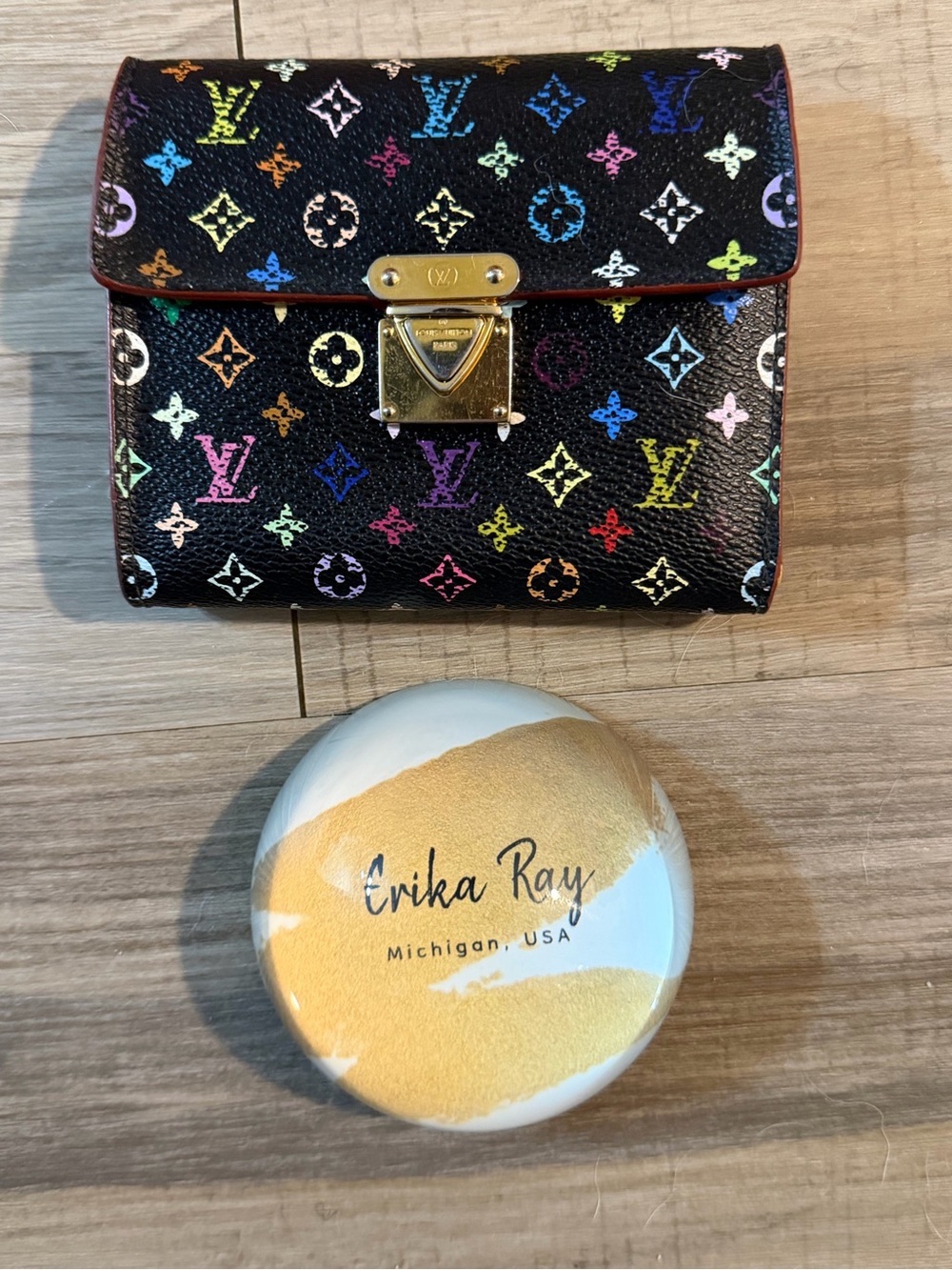 Louis Vuitton Black Multicolor Portefeuille Koala Wallet- GOOD CONDITION